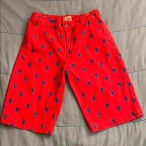 Red pineapple patterned  shorts